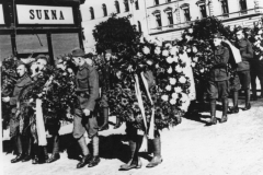 Pohřeb padlého příslušníka Stráže obrany státu v září 1938 v Písku